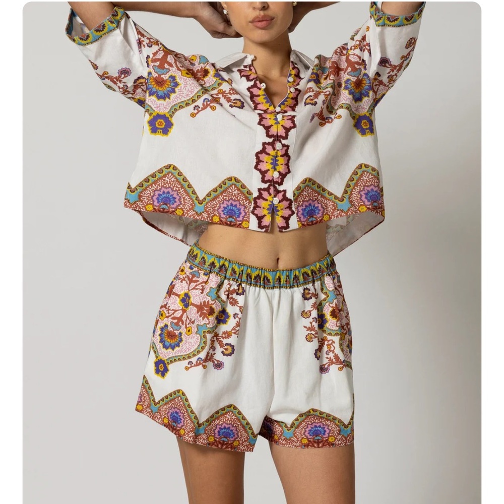 Cleobella Jeni Blouse &  Malcolm Shorts in Lagos print